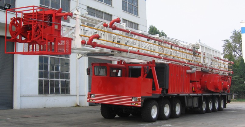 Truck-mounted drilling rig